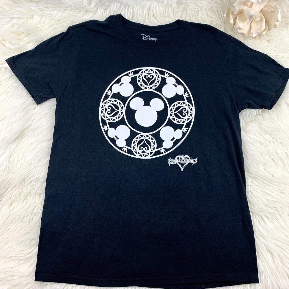 Disney Kingdom Hearts Logo/Graphic Short Sleeve T-Shirt Women's Size Large